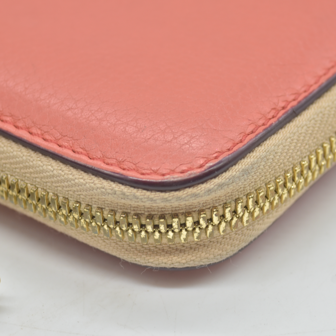$690 2016 Chloe Baylee Leather Zip Around Long Wallet Purse Pink