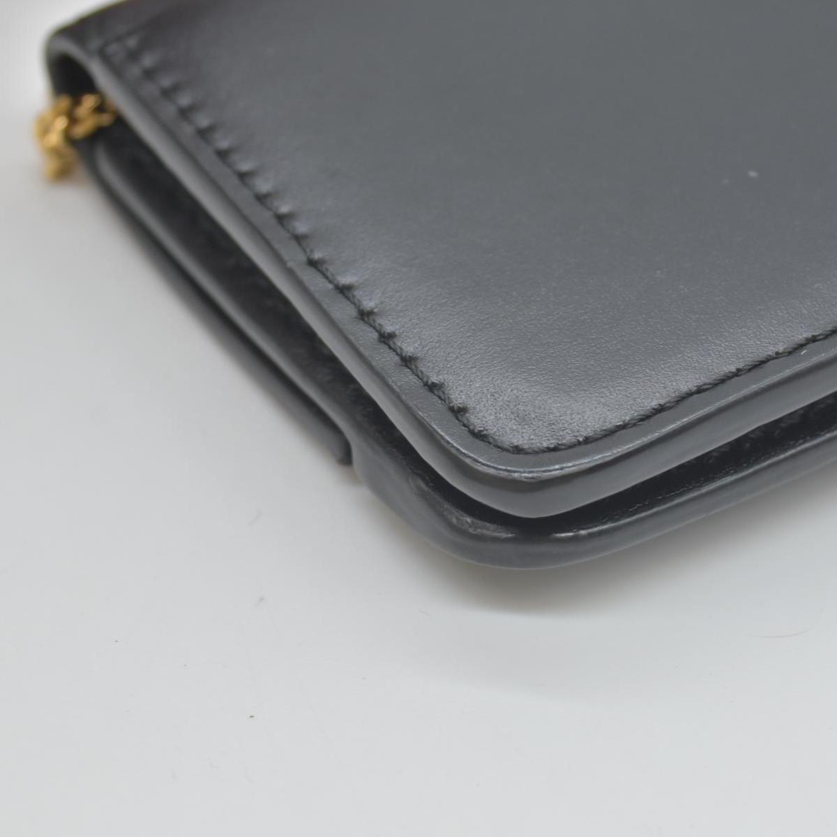 Burberry Calfskin Mini Jody Chain Card Case Black CONSIGNMENT