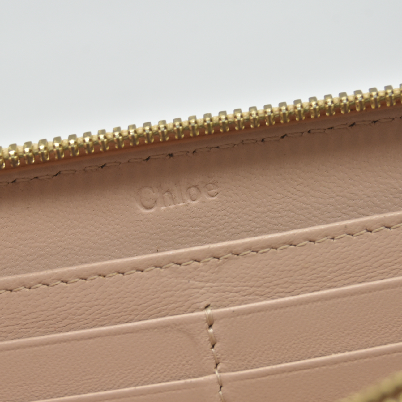 $690 2016 Chloe Baylee Leather Zip Around Long Wallet Purse Pink