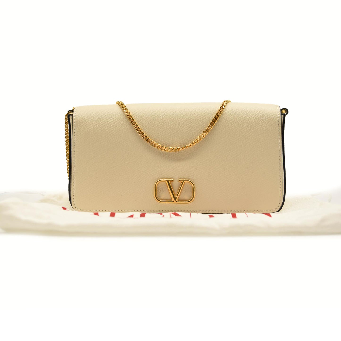 Valentino Garavani VLogo Signature Leather Wallet-On-Chain