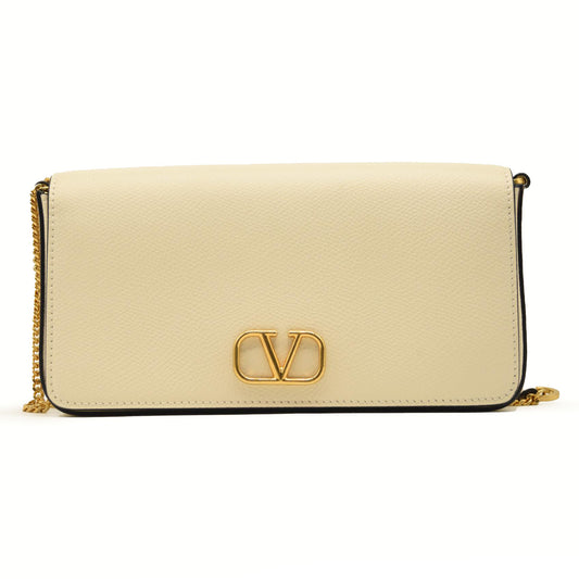 Valentino Garavani VLogo Signature Leather Wallet-On-Chain