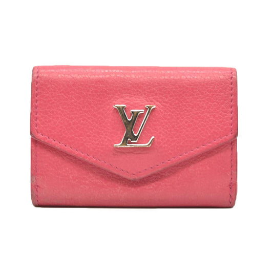 LOUIS VUITTON Calfskin Lockmini Wallet Pink