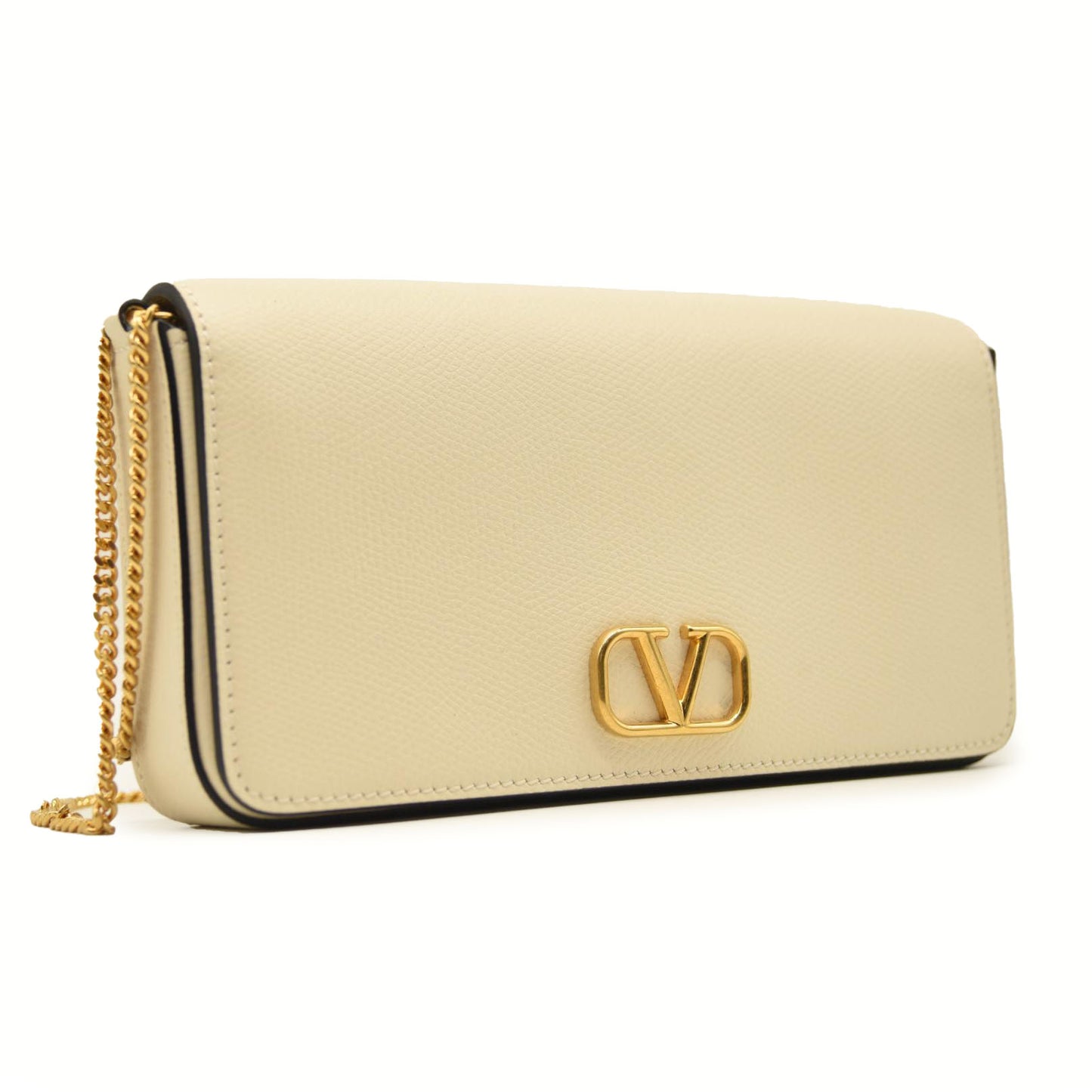 Valentino Garavani VLogo Signature Leather Wallet-On-Chain