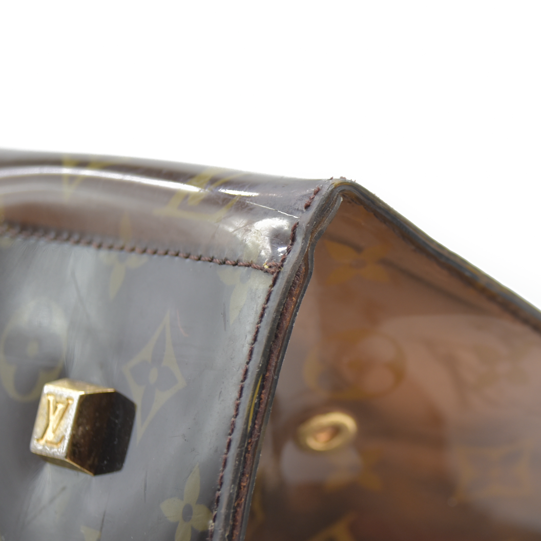 AUCTION $3500 Louis Vuitton  Vinyl Monogram Ambre Sac Cabas GM