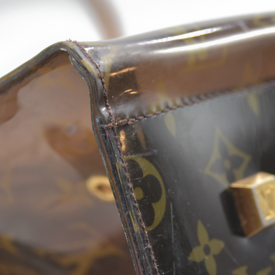 AUCTION $3500 Louis Vuitton  Vinyl Monogram Ambre Sac Cabas GM