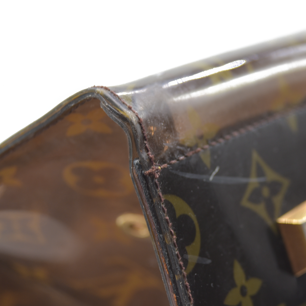 AUCTION $3500 Louis Vuitton  Vinyl Monogram Ambre Sac Cabas GM