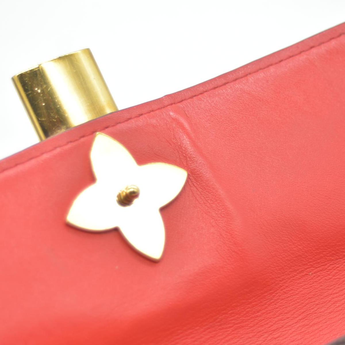 Louis Vuitton Monogram Flower Lock Long Wallet Coquelicot CA2108 CONSIGNMENT