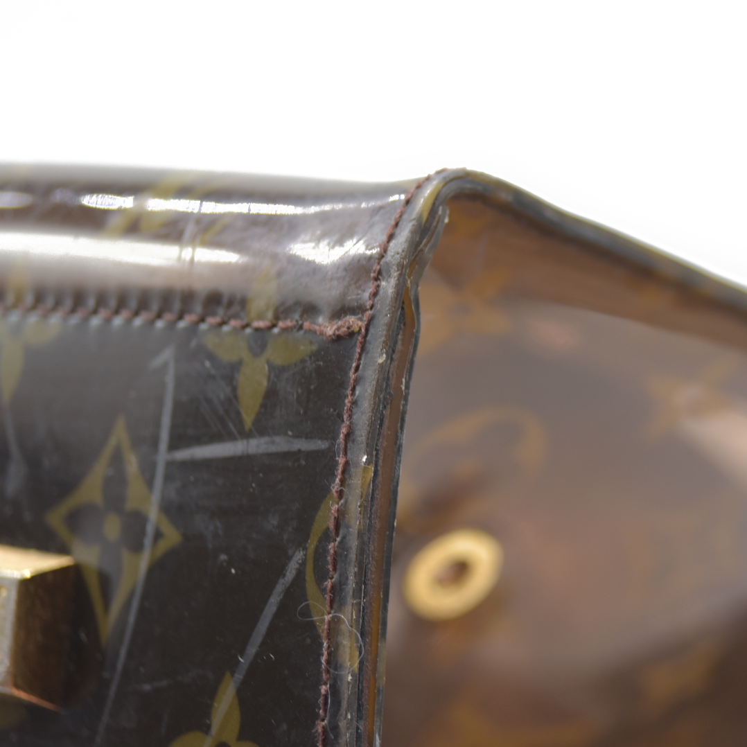 AUCTION $3500 Louis Vuitton  Vinyl Monogram Ambre Sac Cabas GM