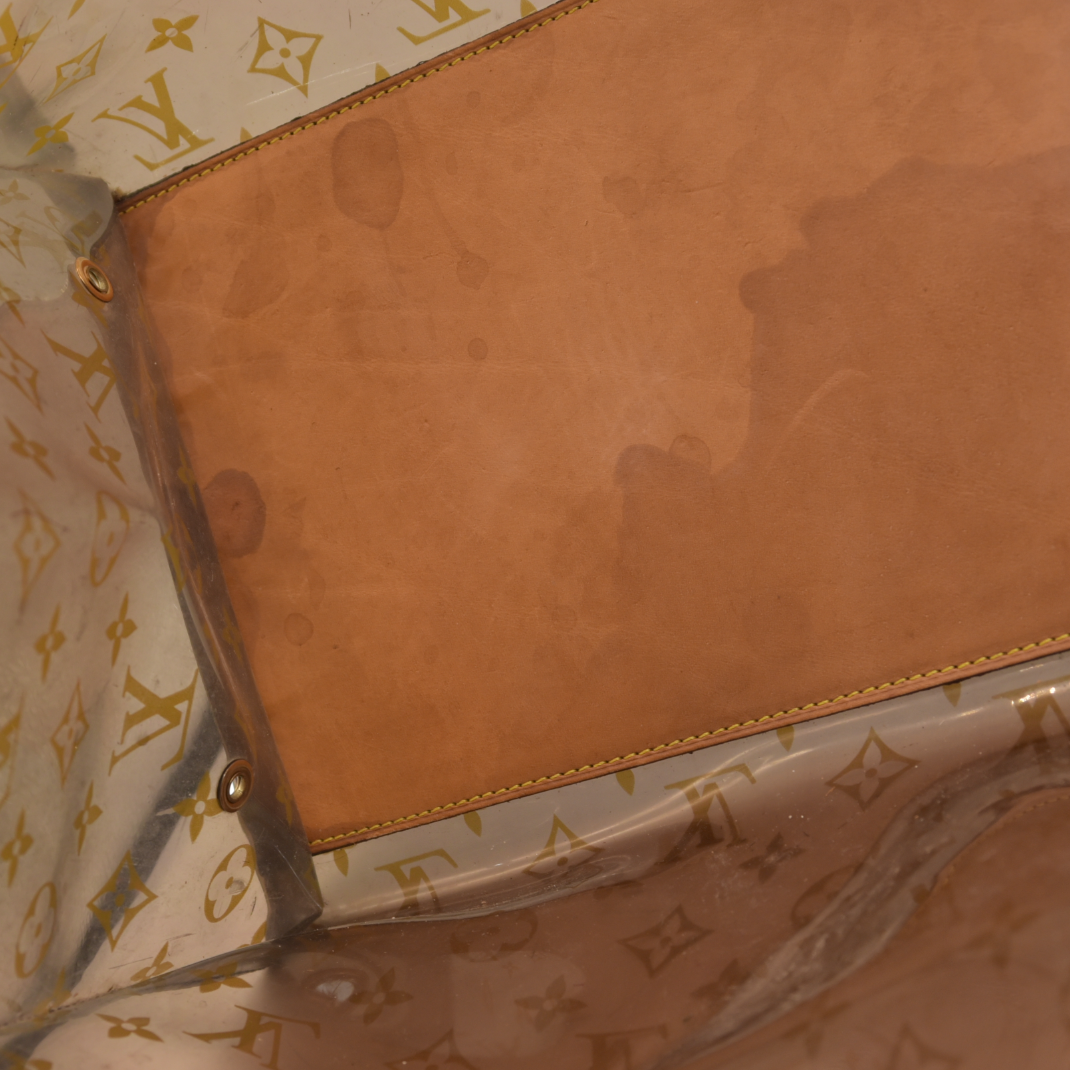 AUCTION $3500 Louis Vuitton  Vinyl Monogram Ambre Sac Cabas GM