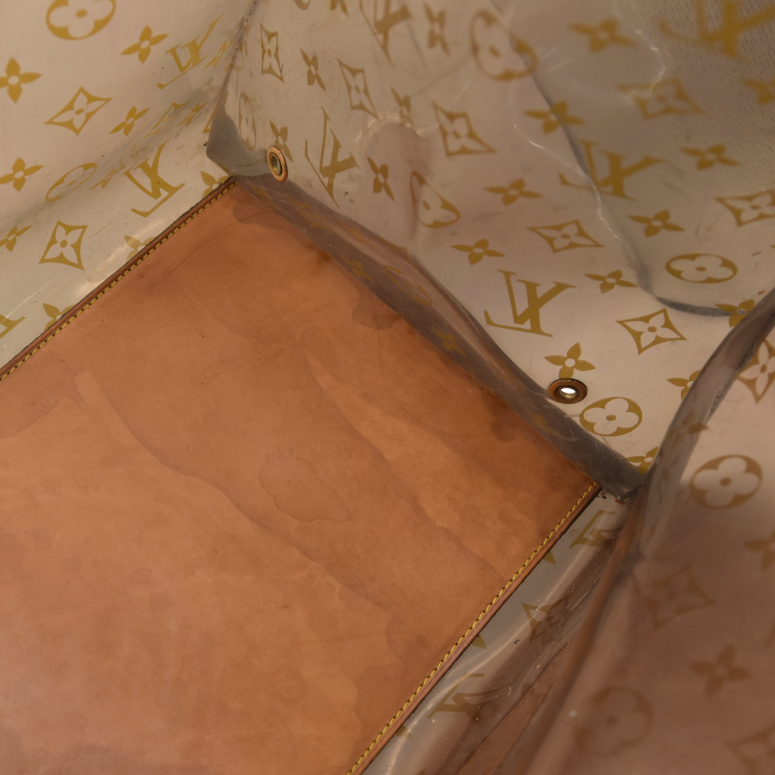 AUCTION $3500 Louis Vuitton  Vinyl Monogram Ambre Sac Cabas GM