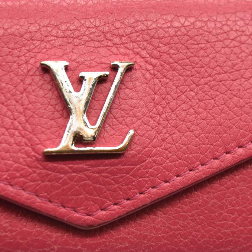 LOUIS VUITTON Calfskin Lockmini Wallet Pink