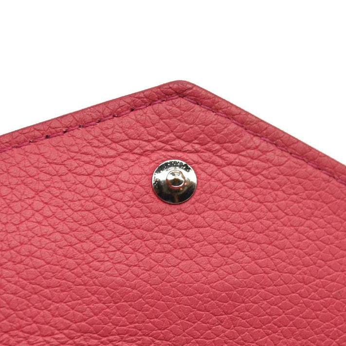 LOUIS VUITTON Calfskin Lockmini Wallet Pink