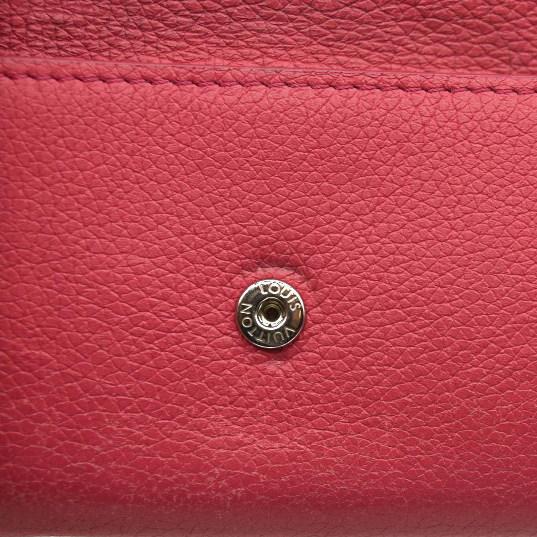 LOUIS VUITTON Calfskin Lockmini Wallet Pink