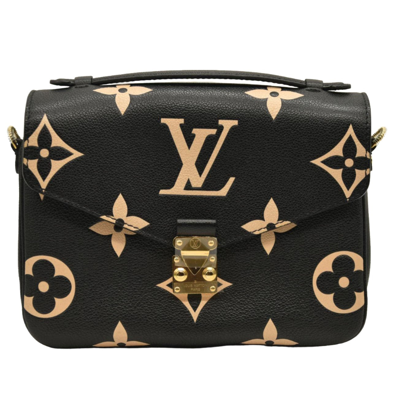 LOUIS VUITTON  Empreinte Monogram Giant Pochette Metis Black Beige