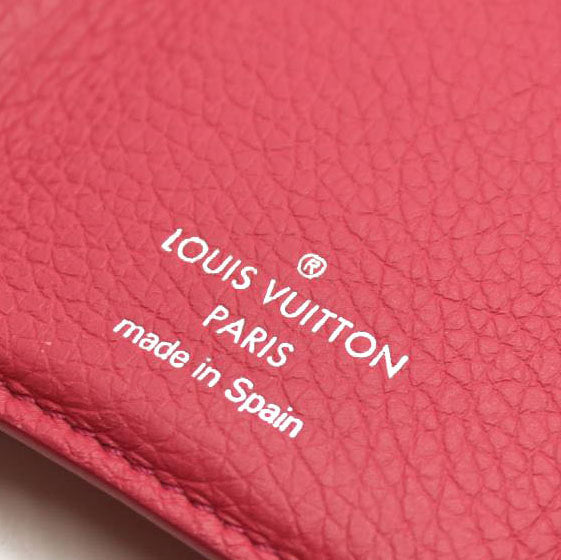 LOUIS VUITTON Calfskin Lockmini Wallet Pink