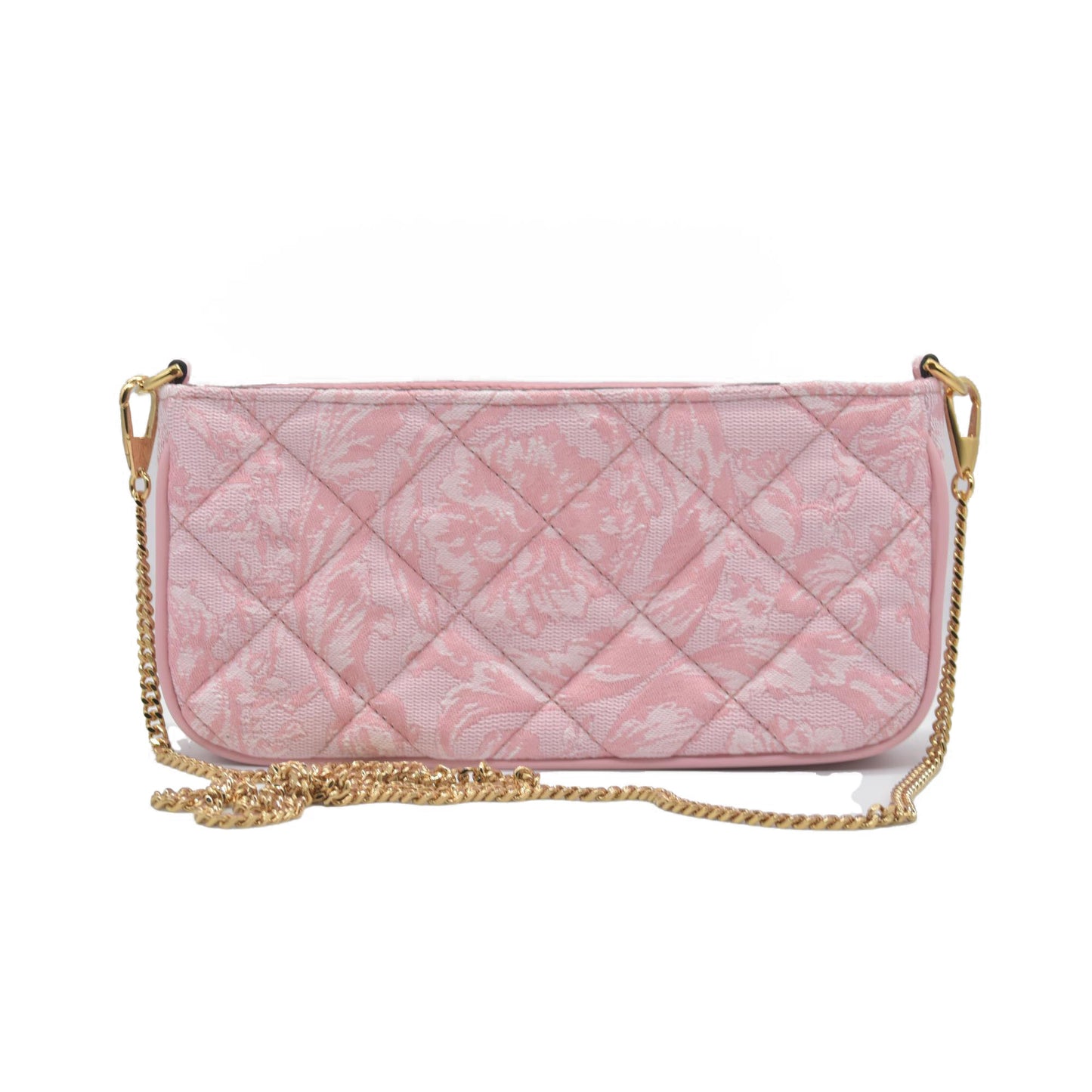 Versace Jacquard Barocco Quilted Medusa Crossbody Pink CONSIGNMENT