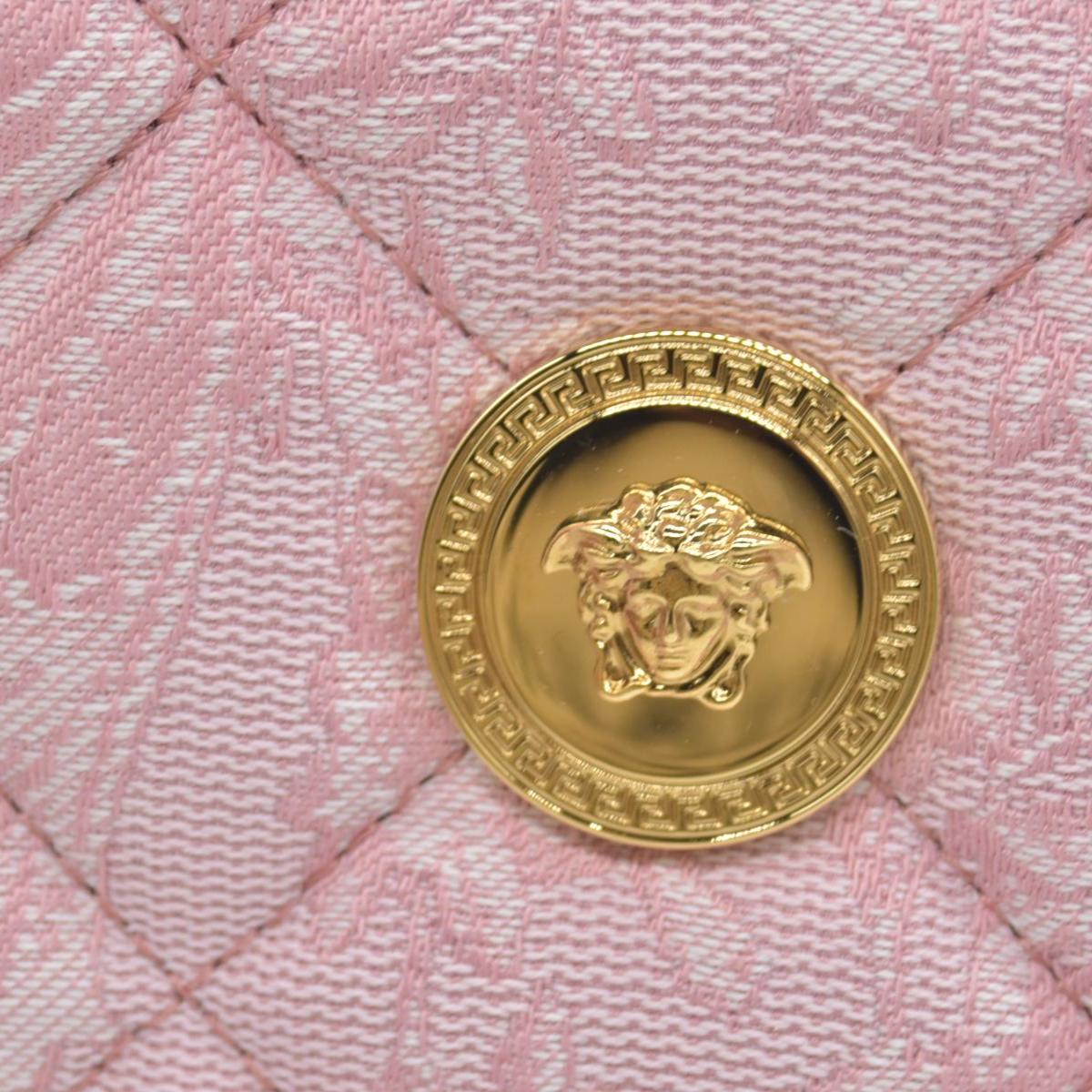 Versace Jacquard Barocco Quilted Medusa Crossbody Pink CONSIGNMENT
