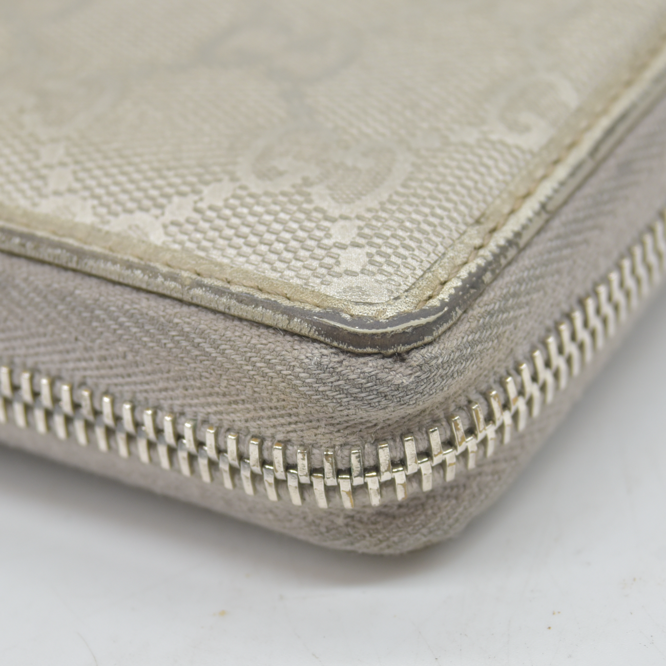 $660 Gucci GG Imprime Canvas Zip Around Wallet