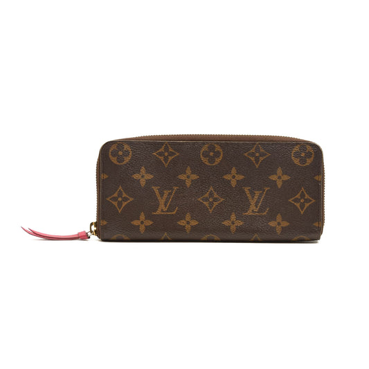 LOUIS VUITTON Monogram Clemence Wallet Hot Pink