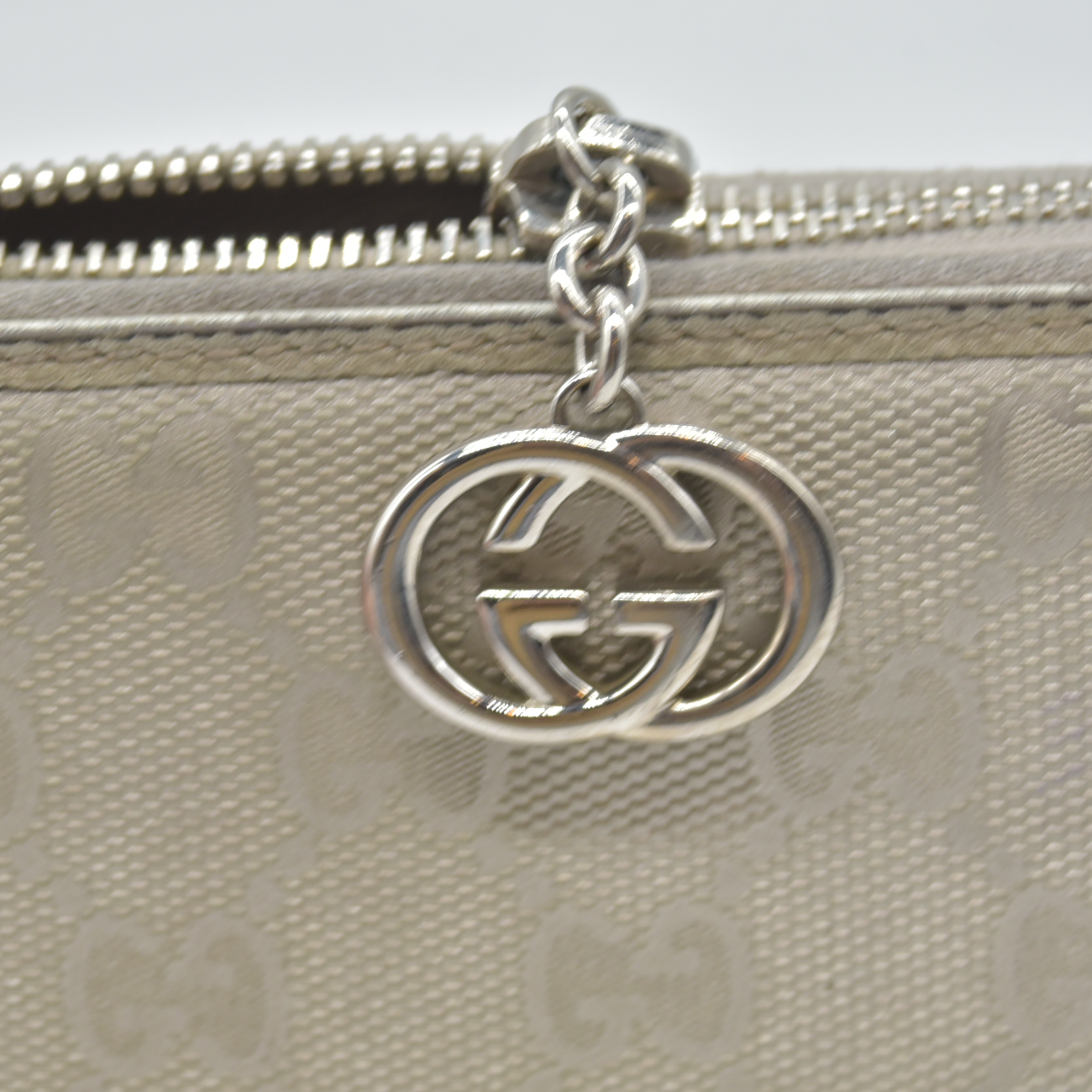 $660 Gucci GG Imprime Canvas Zip Around Wallet