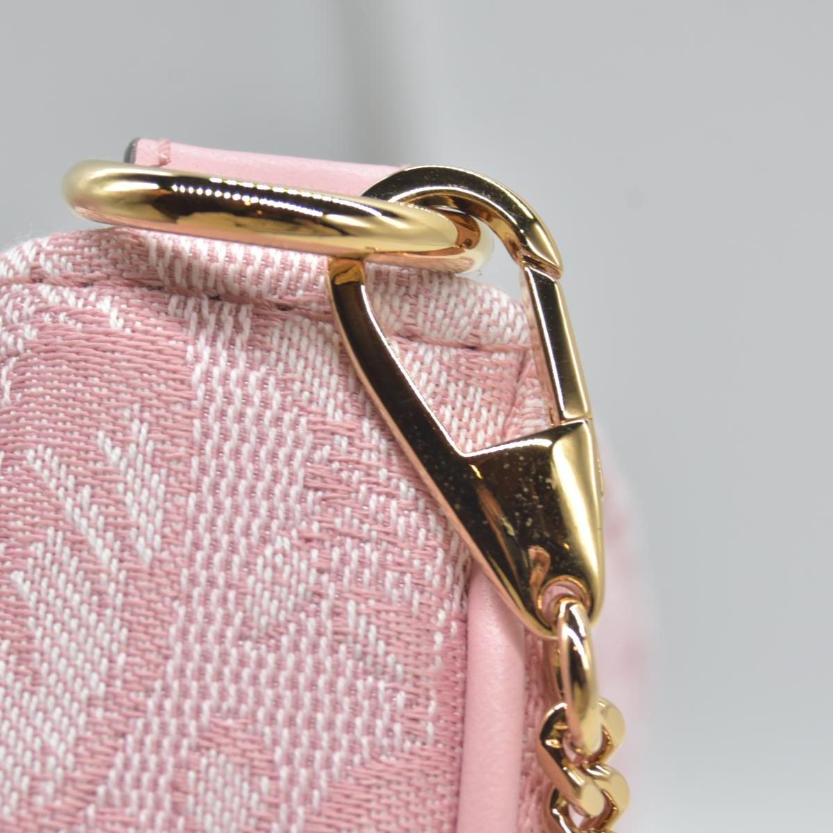 Versace Jacquard Barocco Quilted Medusa Crossbody Pink CONSIGNMENT