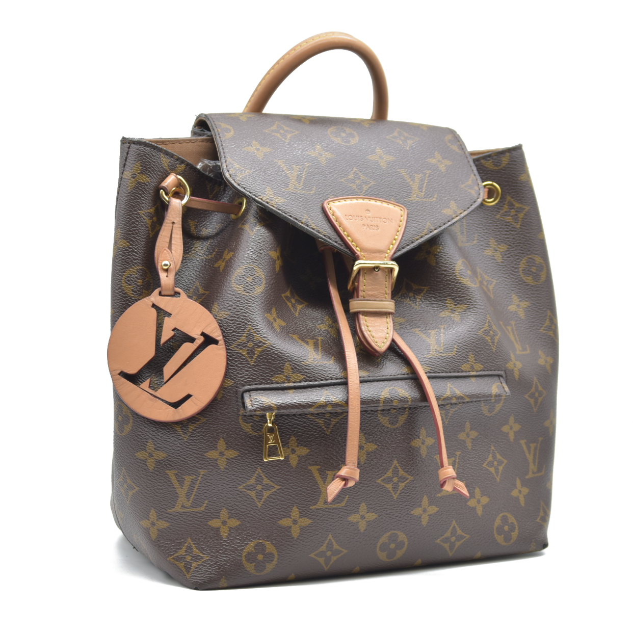 CONSIGNMENT $2710 Louis Vuitton Monogram Montsouris PM Backpack 2021 RFID
