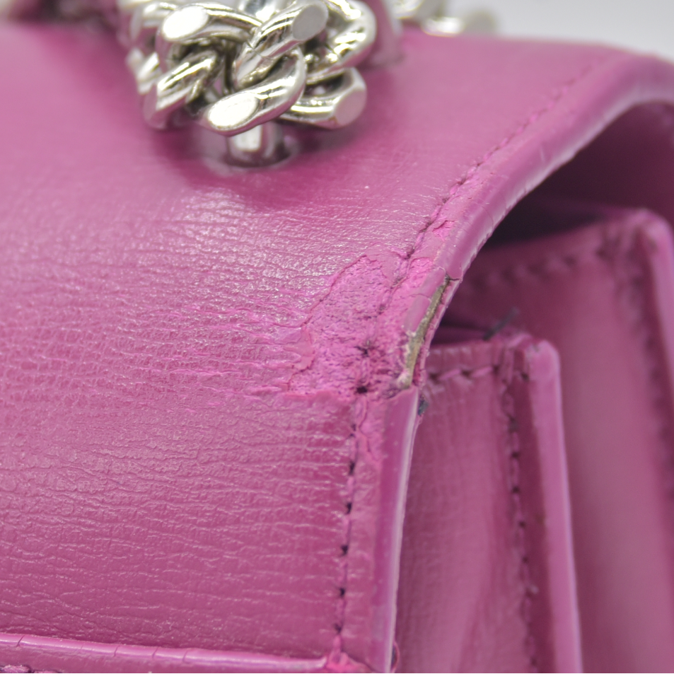 $2800 Saint Laurent Calfskin Medium Monogram Sunset Purple