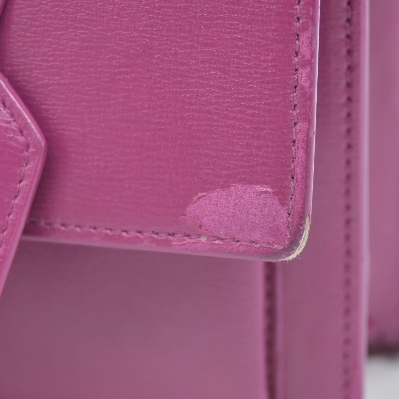$2800 Saint Laurent Calfskin Medium Monogram Sunset Purple