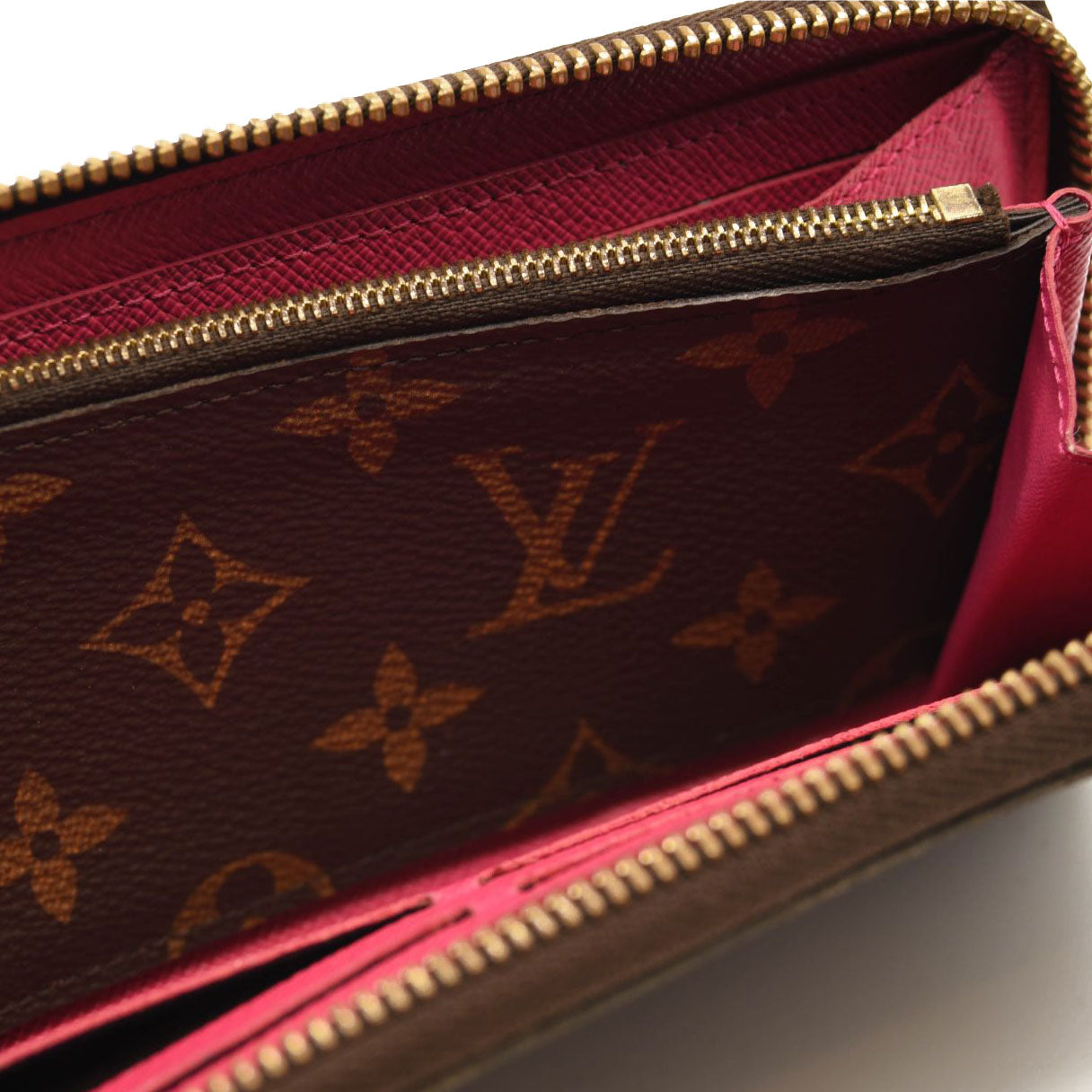 LOUIS VUITTON Monogram Clemence Wallet Hot Pink