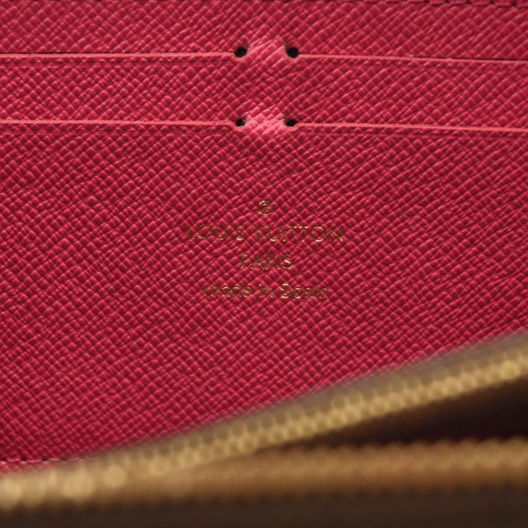 LOUIS VUITTON Monogram Clemence Wallet Hot Pink