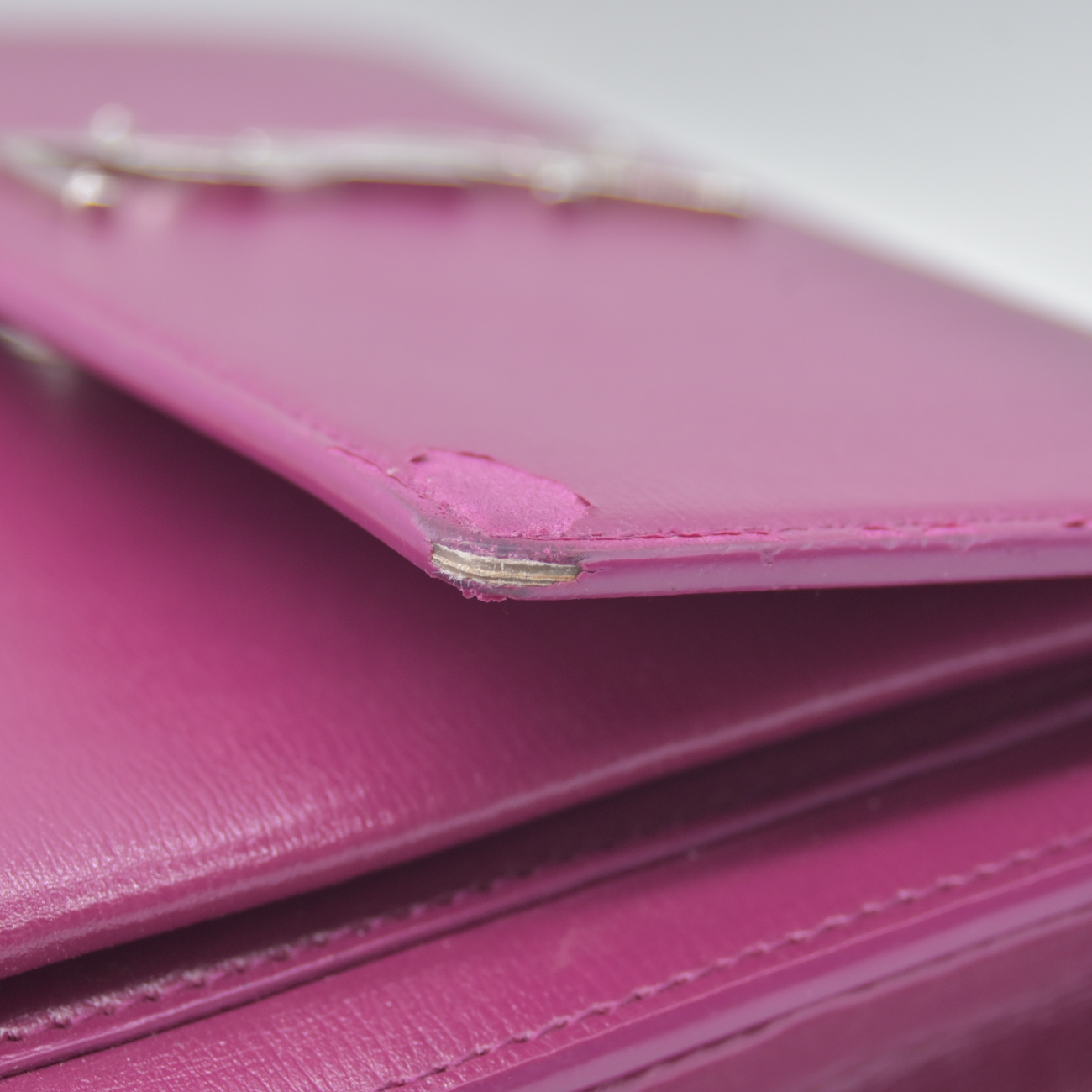 $2800 Saint Laurent Calfskin Medium Monogram Sunset Purple