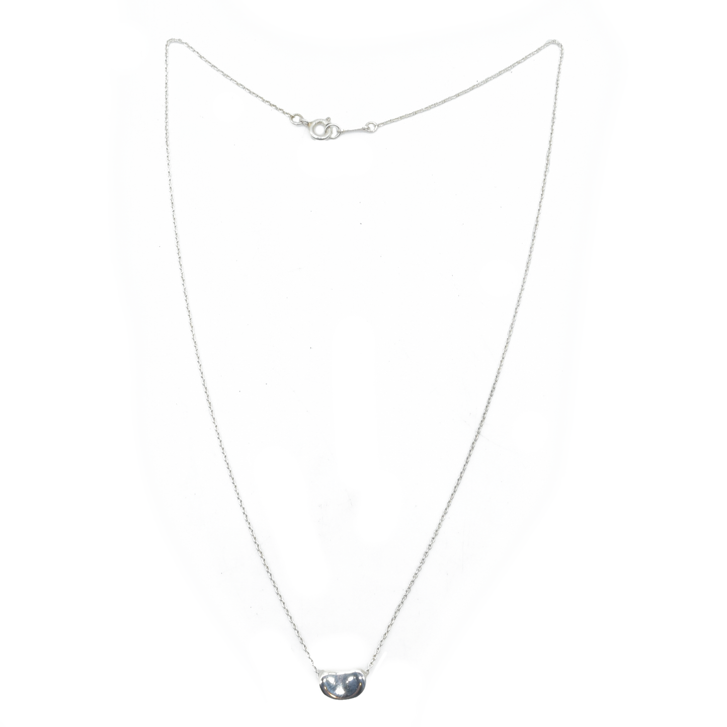 $345 Tiffany & Co. Elsa Peretti Bean Design Pendant in Sterling Silver, 9 mm