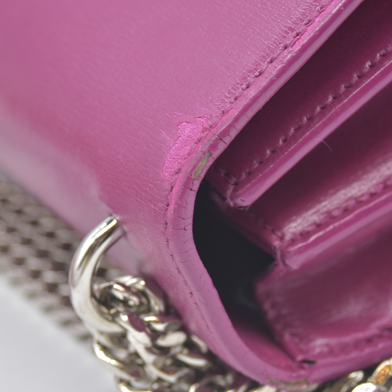 $2800 Saint Laurent Calfskin Medium Monogram Sunset Purple