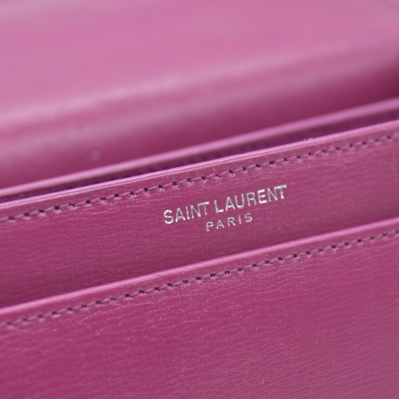 $2800 Saint Laurent Calfskin Medium Monogram Sunset Purple