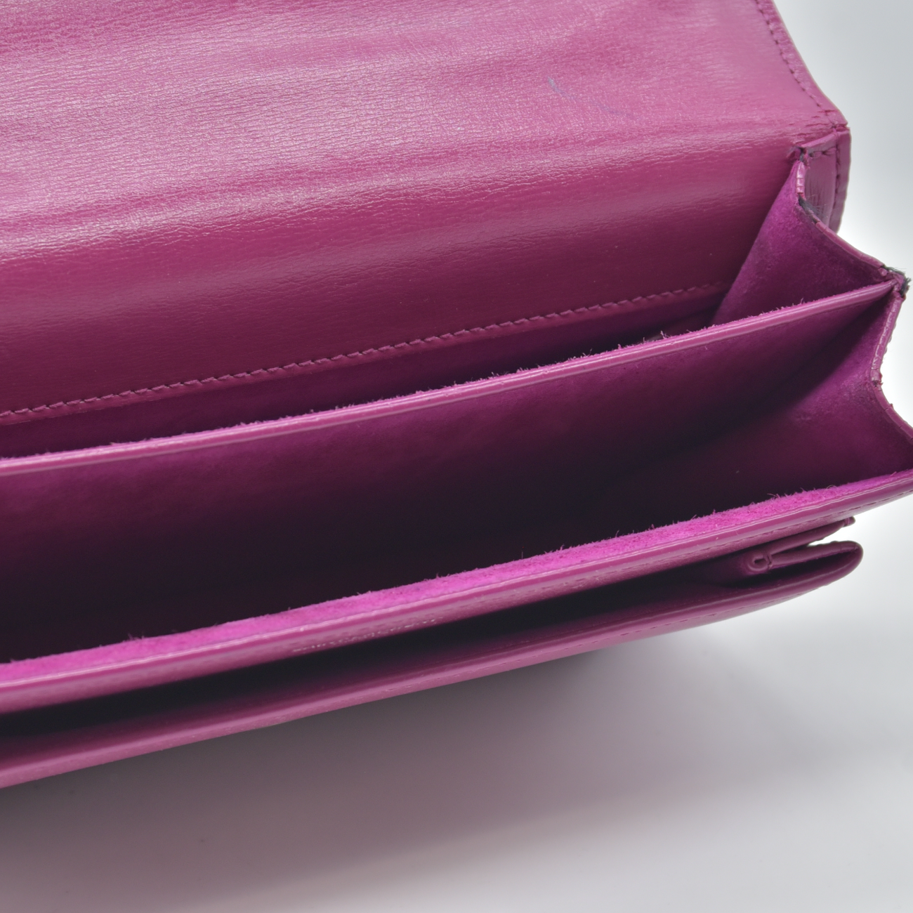 $2800 Saint Laurent Calfskin Medium Monogram Sunset Purple