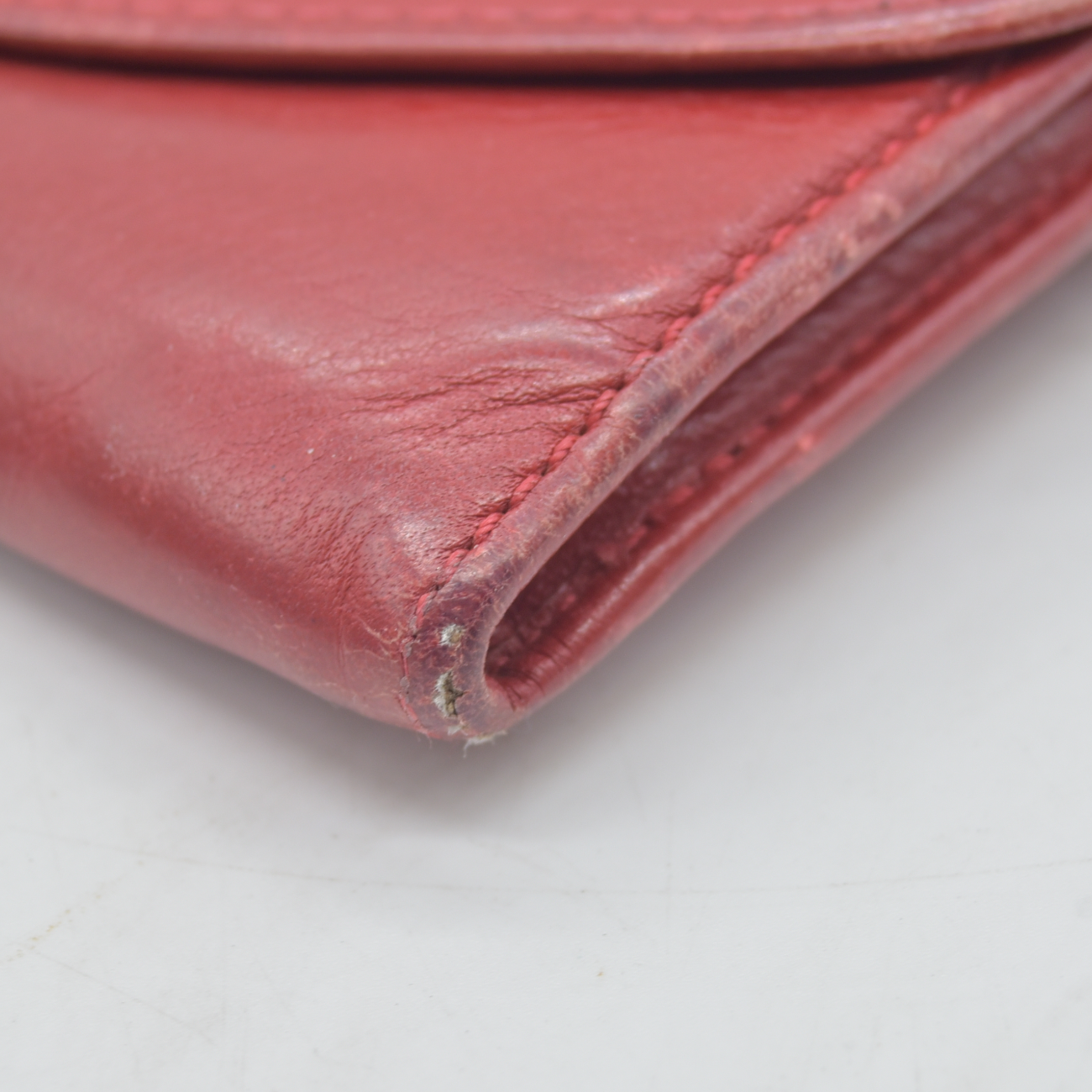 $498 2015 Chloe Lily Leather Long Bifold Wallet Purse Red