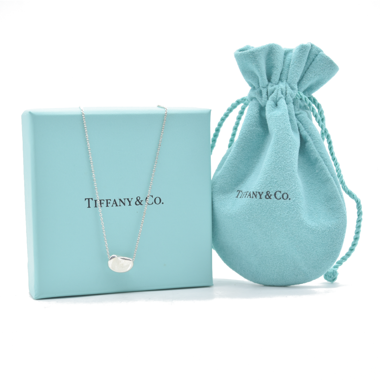 $345 Tiffany & Co. Elsa Peretti Bean Design Pendant in Sterling Silver, 9 mm