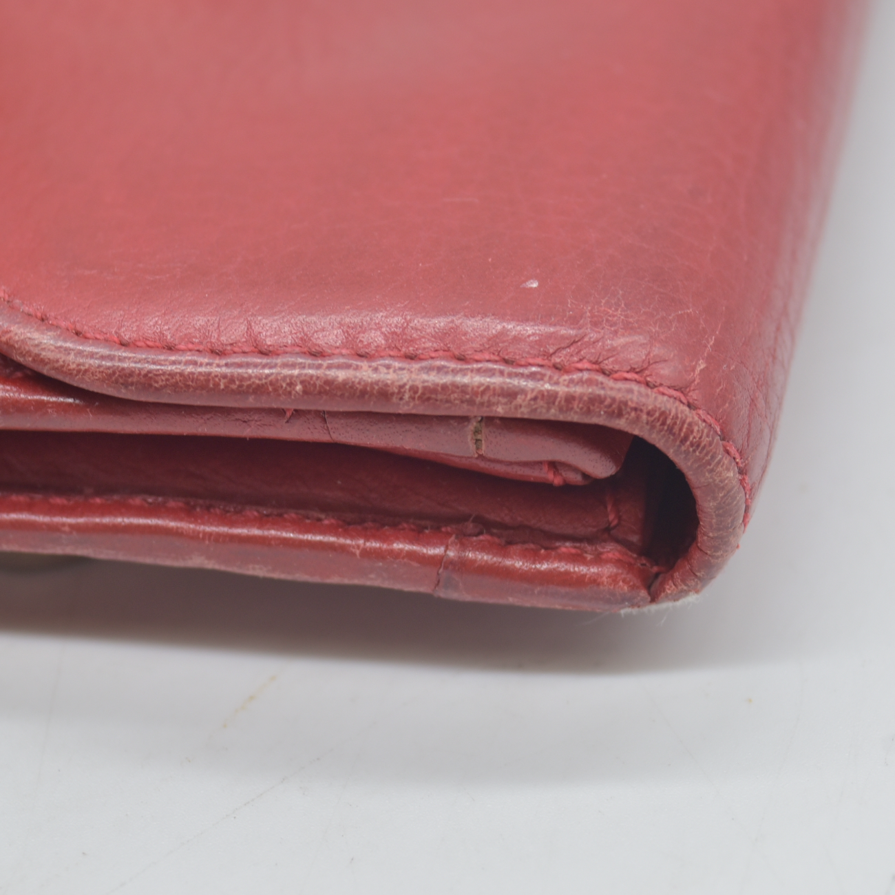 $498 2015 Chloe Lily Leather Long Bifold Wallet Purse Red