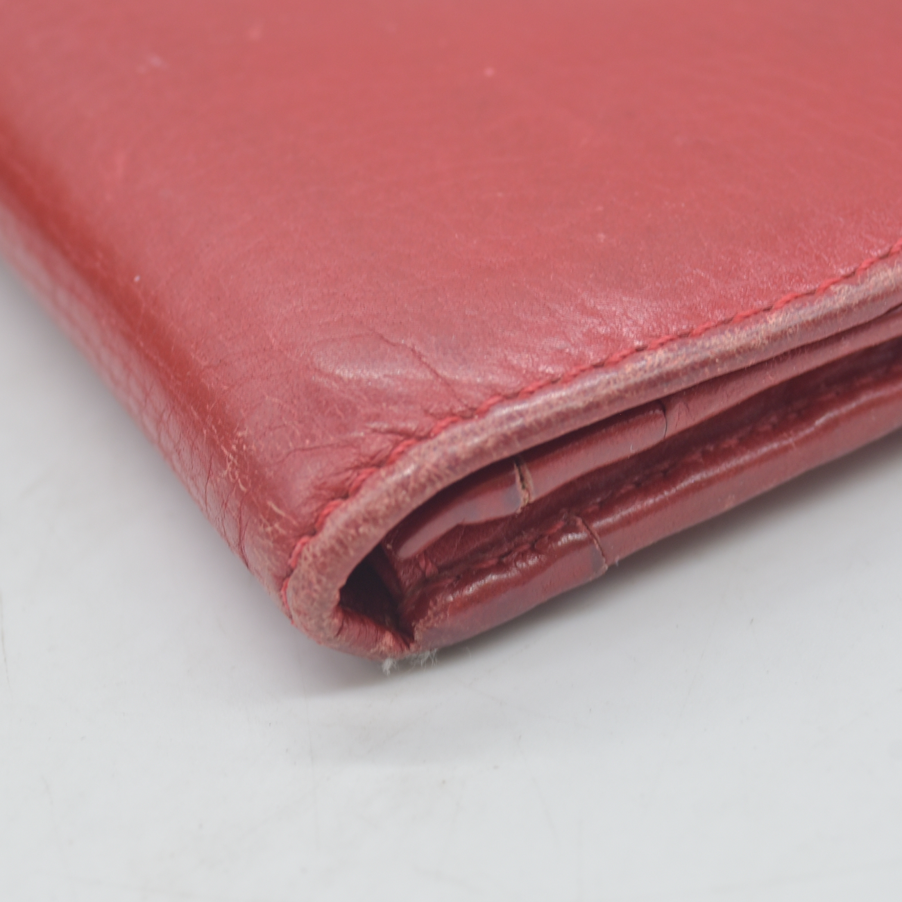 $498 2015 Chloe Lily Leather Long Bifold Wallet Purse Red