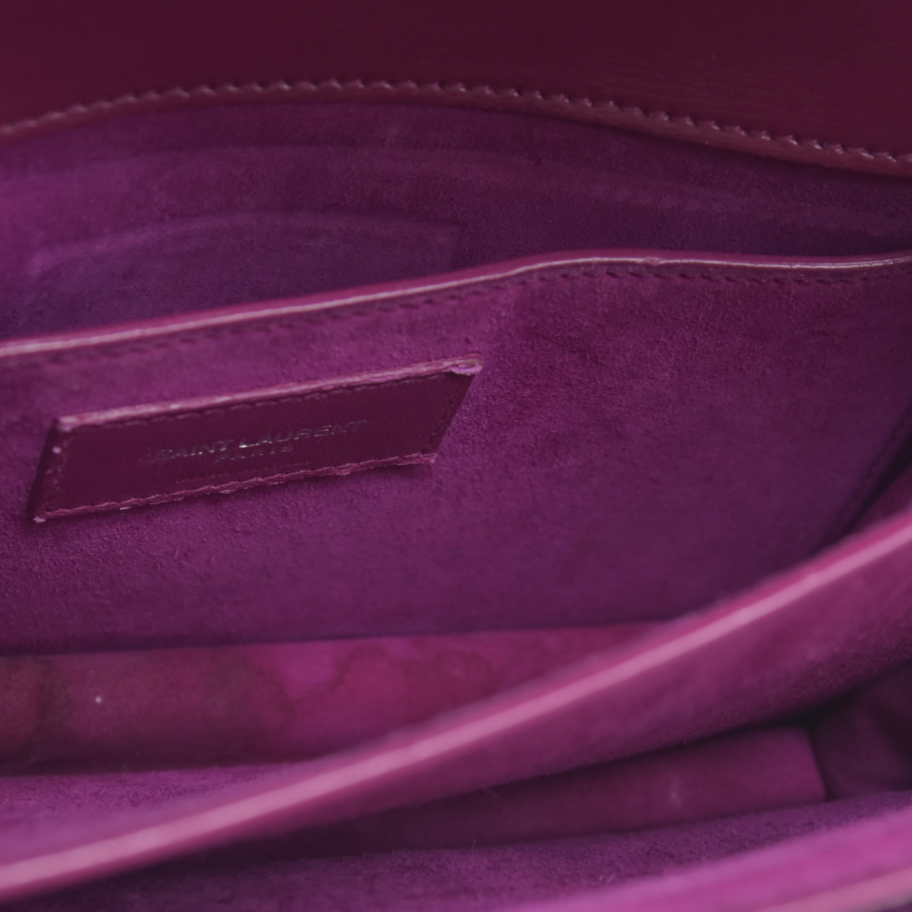 $2800 Saint Laurent Calfskin Medium Monogram Sunset Purple