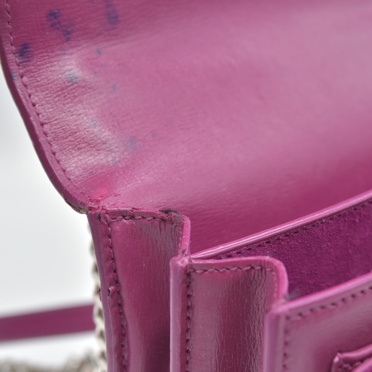 $2800 Saint Laurent Calfskin Medium Monogram Sunset Purple