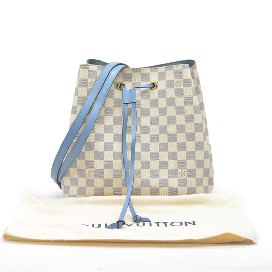 $2030 CONSIGNMENT Louis Vuitton  Damier Azur Neonoe MM Bleuet