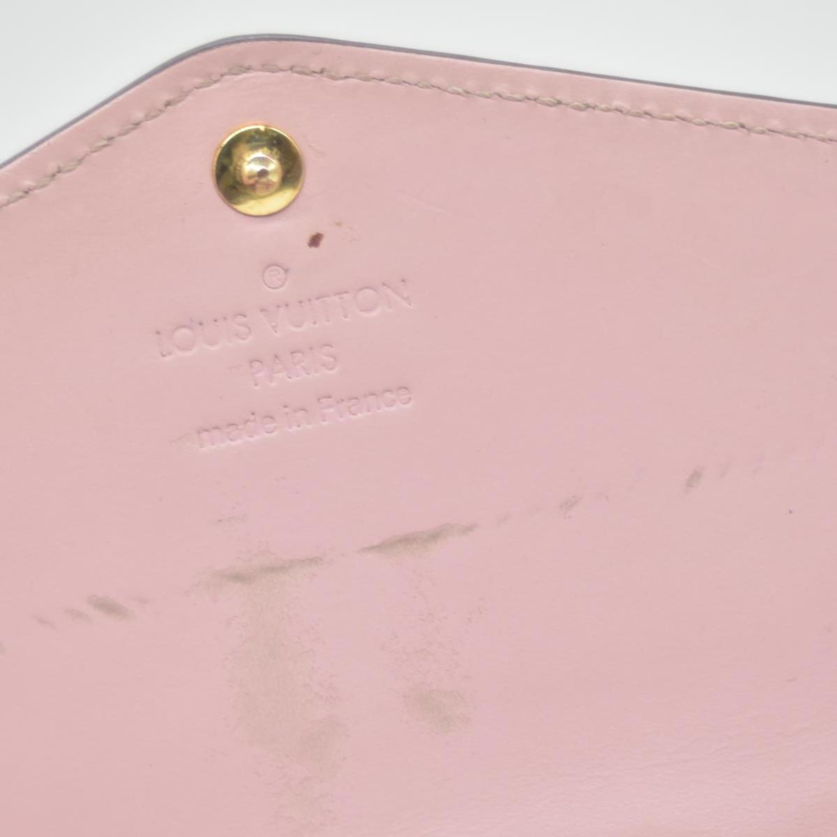 $840 Louis Vuitton Vernis Sarah Wallet Rose Poudre CONSIGNMENT TS0127