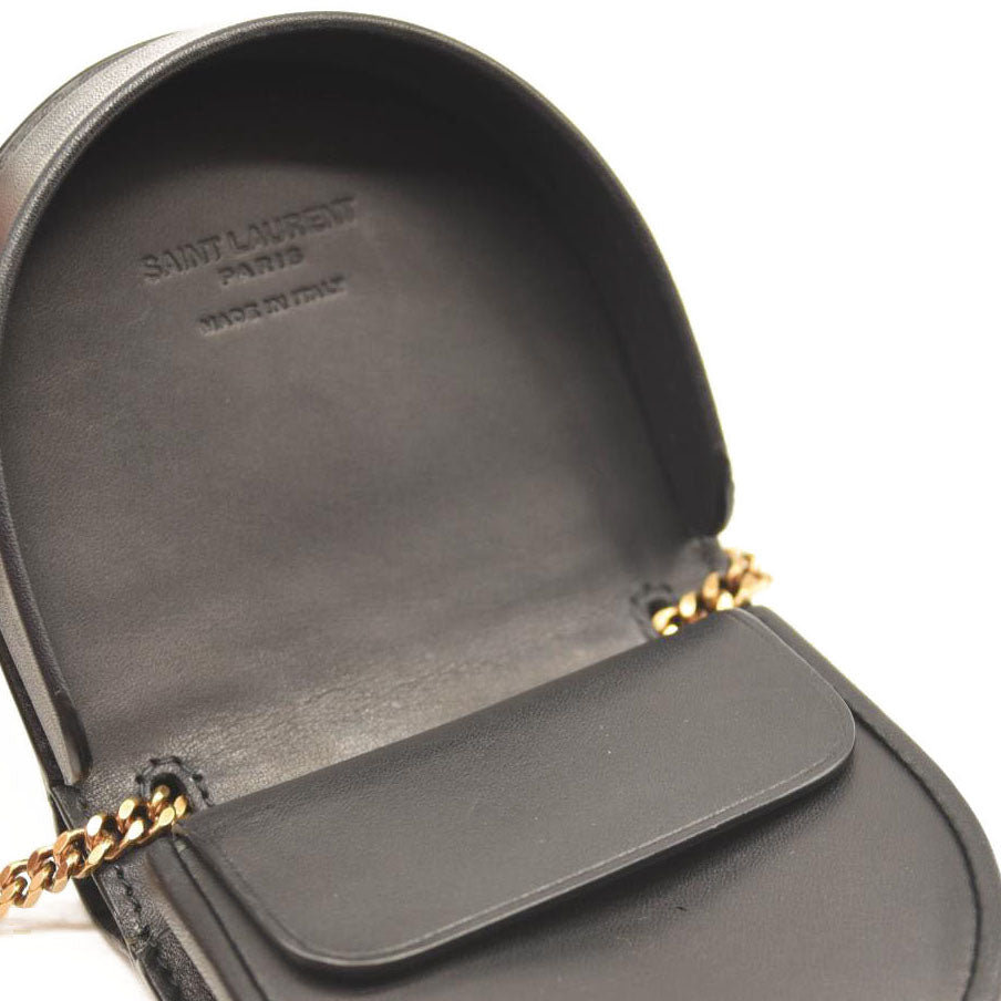 NEW SAINT LAURENT Calfskin Monogram Baby Kaia Crossbody Bag Black