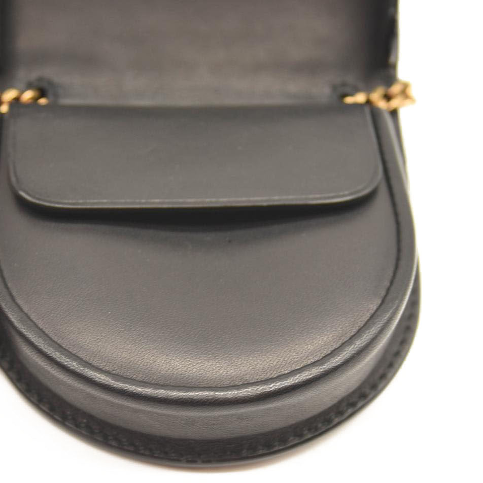 NEW SAINT LAURENT Calfskin Monogram Baby Kaia Crossbody Bag Black