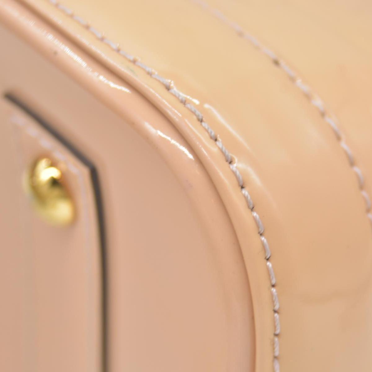 $2230 Louis Vuitton Vernis Alma BB Rose Angelique CONSIGNMENT FL0156