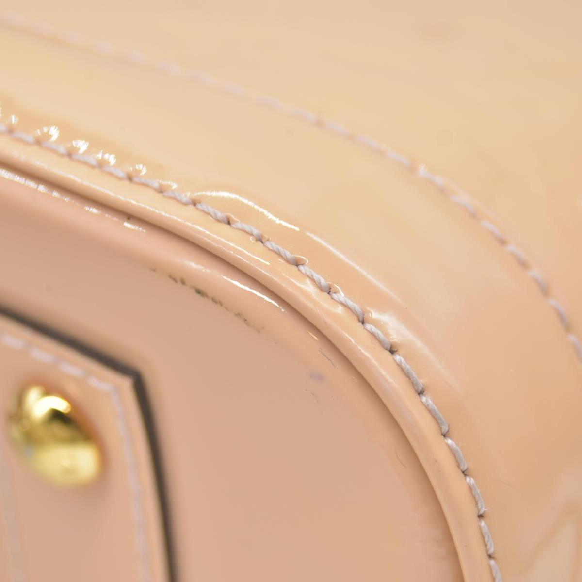 $2230 Louis Vuitton Vernis Alma BB Rose Angelique CONSIGNMENT FL0156