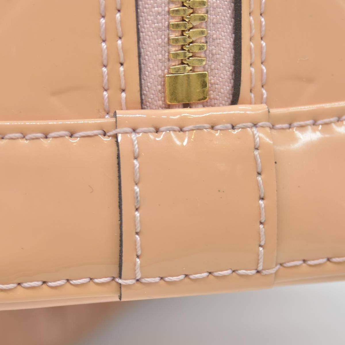 $2230 Louis Vuitton Vernis Alma BB Rose Angelique CONSIGNMENT FL0156