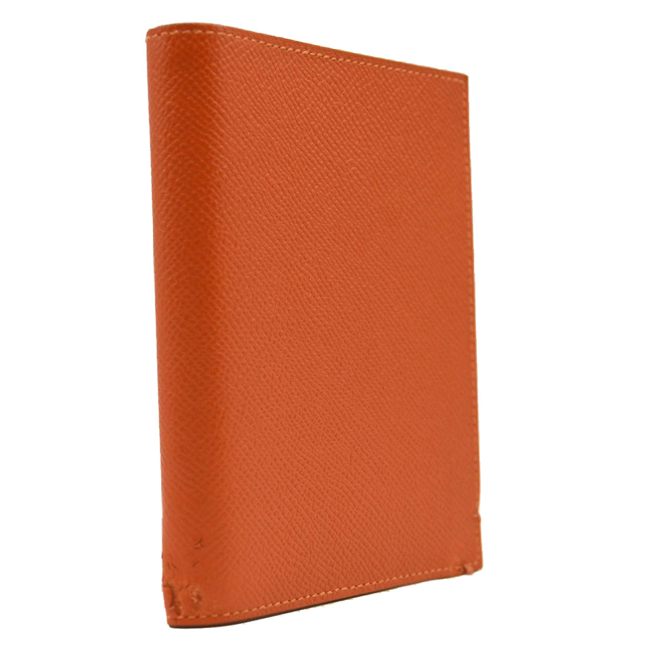 HERMES Epsom Vision II Passport Holder Orange Poppy