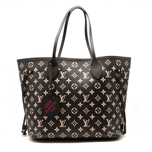 Louis Vuitton Empreinte Spring In The City Neverfull MM Black White Pink Tote